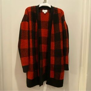 Jun&Ivy Plaid Cardigan Size Small